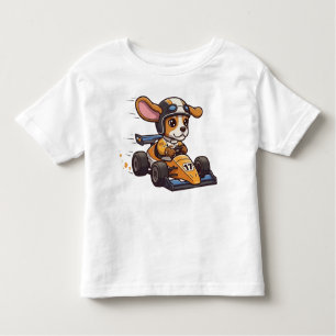 Camiseta Motorista De Carro De Raça De Beagle Cute