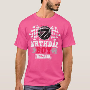 Camiseta Motorista de Corrida de 7 Birthday Boy