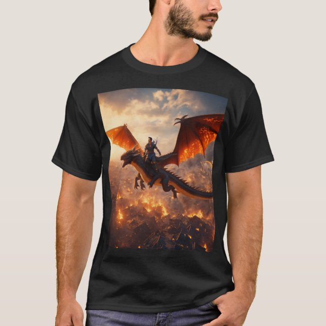 Camiseta motorista de dragão (Frente)