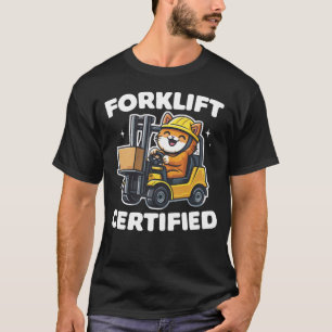 Camiseta Motorista de Empilhadeira Certificado Gatinho Engr
