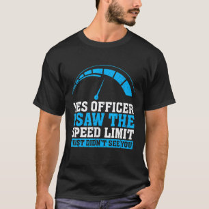 Camiseta Motorista de Humor Policial Frase Engraçada de Mec