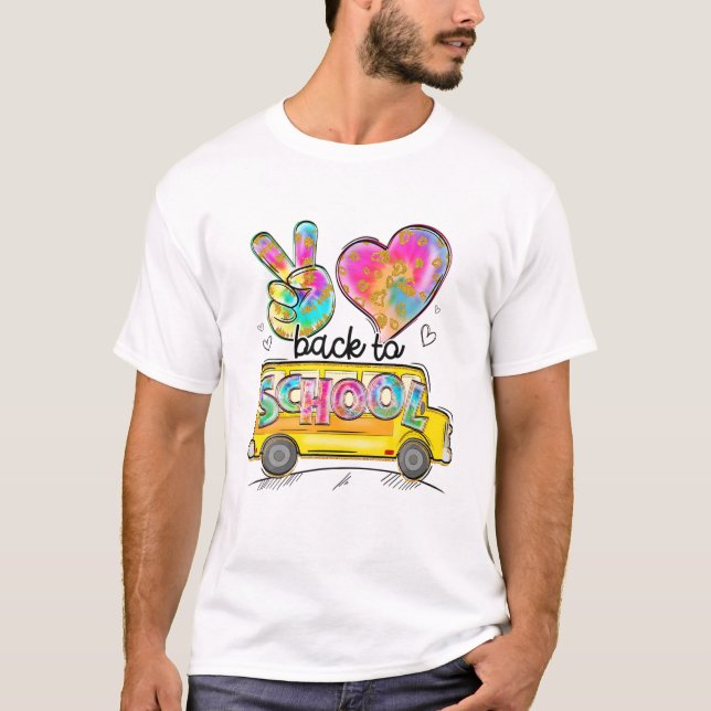 Camiseta Motorista De Ônibus Da Peace Love School Cuida De  (Frente)