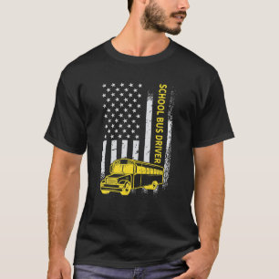 Camiseta Motorista de ônibus de escola americano Funny Bus