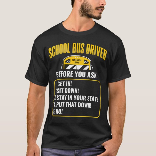 Camiseta Motorista de Ônibus Engraçado (Frente)