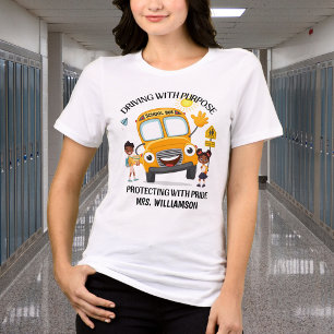 Camiseta Motorista de Ônibus Escolar Amarelo