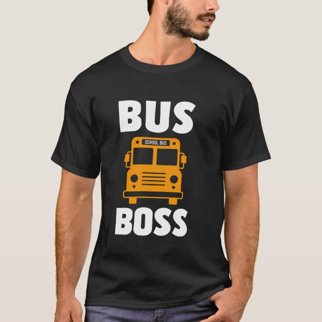 Camiseta Motorista de ônibus escolar Bus Boss (Frente)