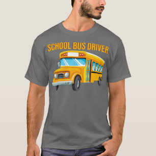 Camiseta Motorista De Ônibus Escolar Corta De Volta À Desig