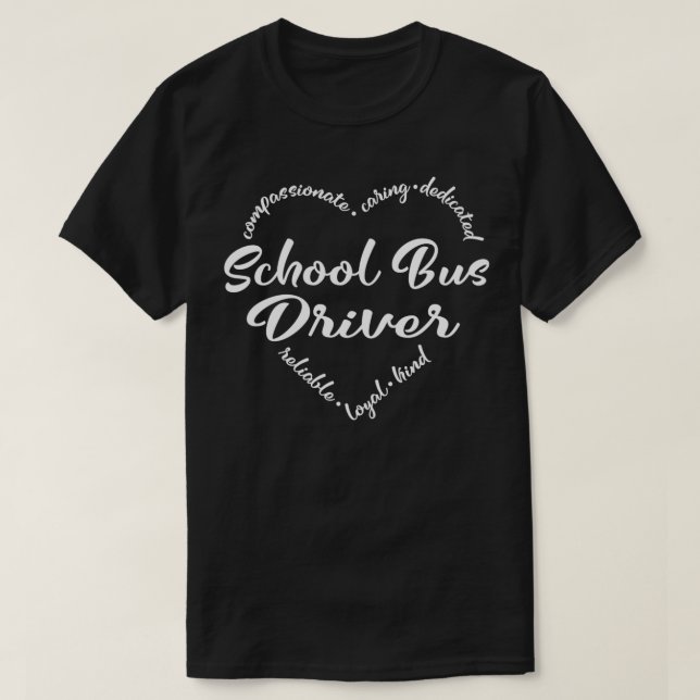 Camiseta Motorista de ônibus escolar de volta à escola (Frente do Design)