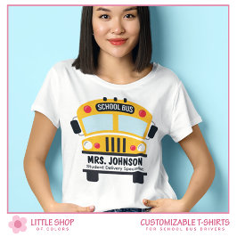Camiseta Motorista de Ônibus Escolar Personalizável do Ensi