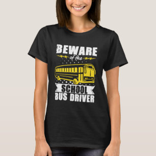 Camiseta Motorista De Ônibus Escolar Vintage Cuidado Com O