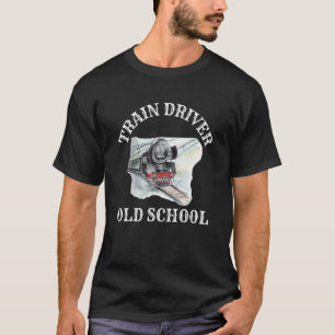 Camiseta Motorista de Trem Old School Motorista de Trem