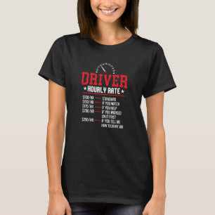 Camiseta Motorista Engraçado Tarifa Horária Taxi Chauffeur
