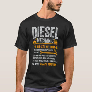 Camiseta Motorista mecânico diesel Semi Truck Driver Defini