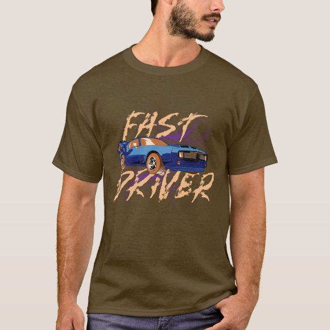 Camiseta MOTORISTA RÁPIDO - azul (Frente)
