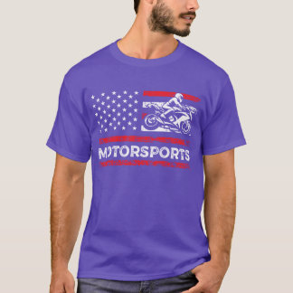 Camiseta Motorsports Bandeira Americana Esportes De Corrida