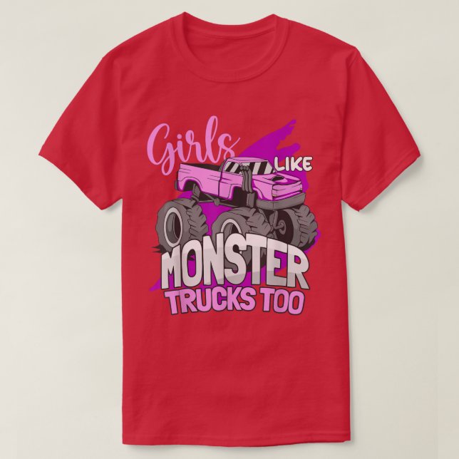 Camiseta Motosport Eu Caminhante Lady I Girls Gosta De Truq (Frente do Design)