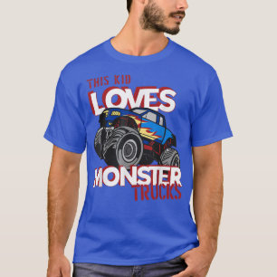 Camiseta Motosport I Trucker Kid I This Kid Love Monster T