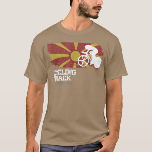 Camiseta Motovelocidade da bicicleta rodoviária da Macedôni