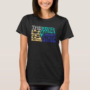 Camiseta Motto em Forma de Estado Norte-Americano do Dakota