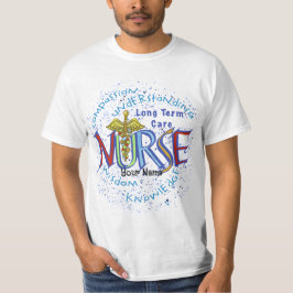 Camiseta Motto Enfermeiro de Cuidados de Longo Prazo