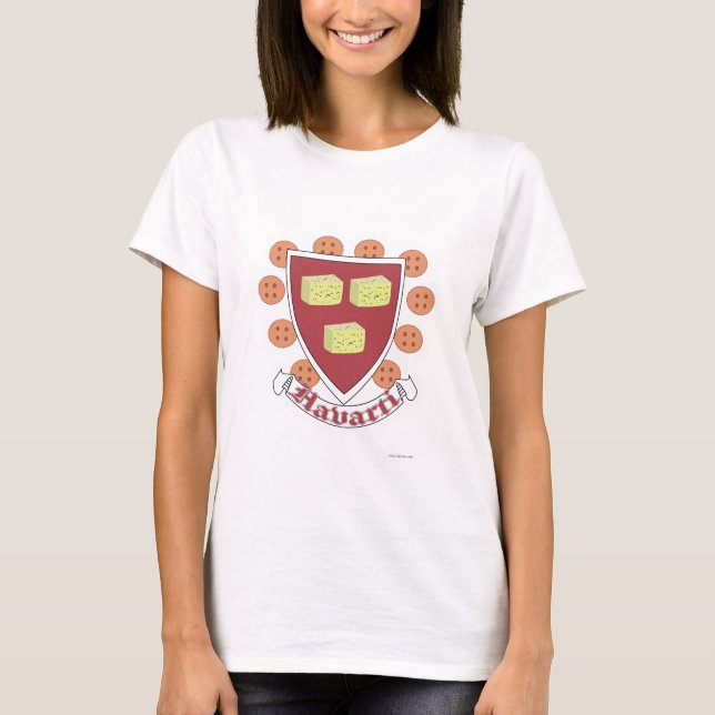 Camiseta Motto Estudante da Universidade de Cheesy Havarti (Frente)
