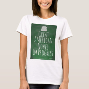 Camiseta Motto para Escritor de Núcleo Americano em Andame