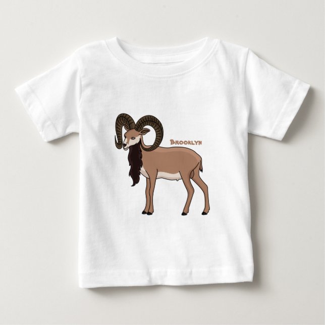 Camiseta Mouflon goat illustration  (Frente)