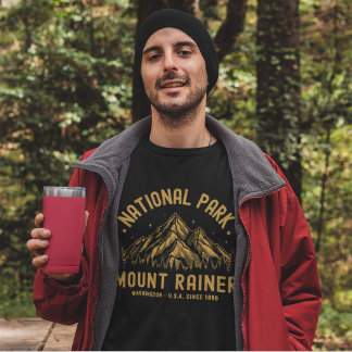 Camiseta Mount Rainer National Park Forest Landscape