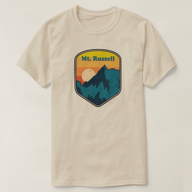 Camiseta Mount Russell California Sunrise (Frente do Design)