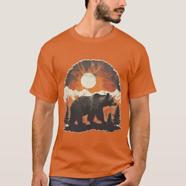 Camiseta Mountain Bear Sunset girl (Frente)