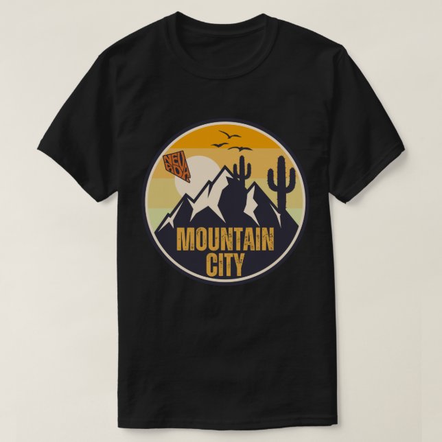 Camiseta Mountain City, Nevada (Frente do Design)