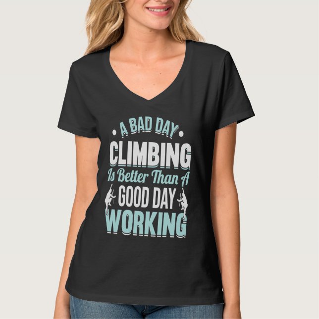 Camiseta Mountain Climbing Rock Climb Climber  6 (Frente)