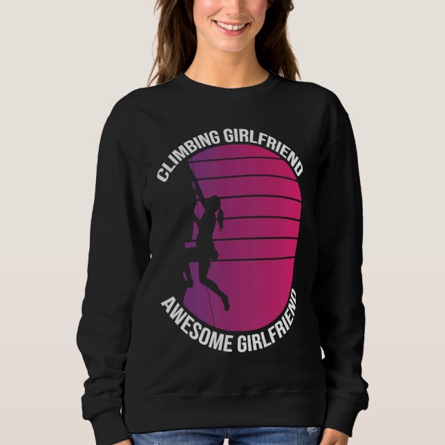 Camiseta Mountain Climbing Rock Climb Climber Girlfriend (Frente)