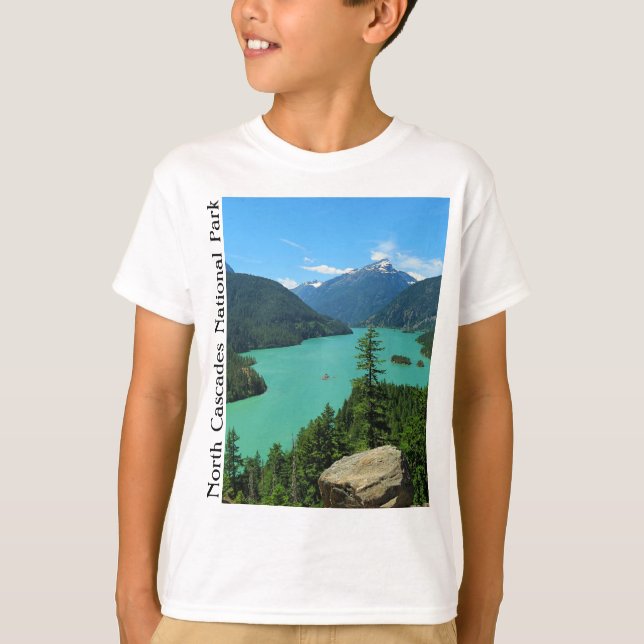 Camiseta Mountain Lake Scenery Parque Nacional Washington (Frente)