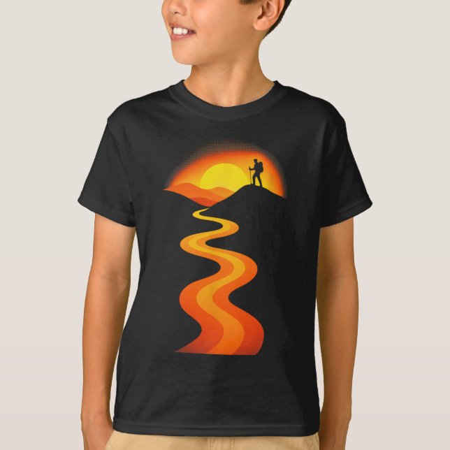 Camiseta Mountain Path Sunset - Rock Climbing Adventure The (Frente)