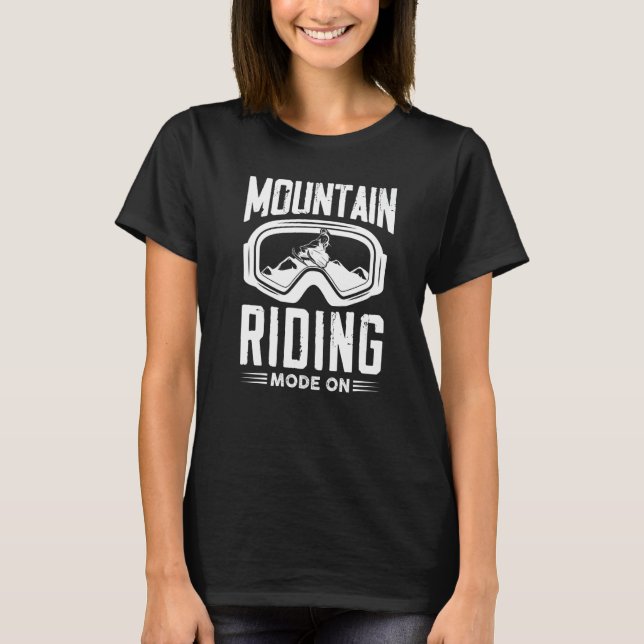 Camiseta Mountain Riding Team Snowmobiling Expert Snow Ride (Frente)