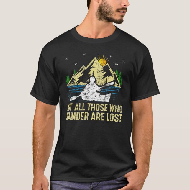 Camiseta Mountain Sunset Not All Those Who Wander Are Lost  (Frente)