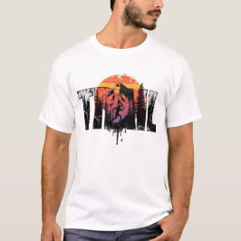 Camiseta Mountain Trail Runner Typography Art