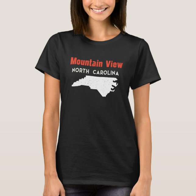 Camiseta Mountain View and Bayshore North Carolina USA Stat (Frente)