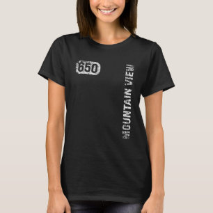 Camiseta Mountain View California 650 Area Code Ret