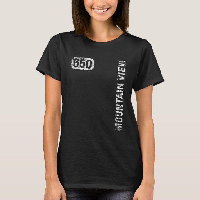 Camiseta Mountain View California 650 Area Code Ret (Frente)