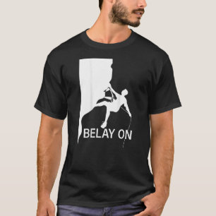 Camiseta Mountaineer Belayer Belay sobre Arte Subterrânea