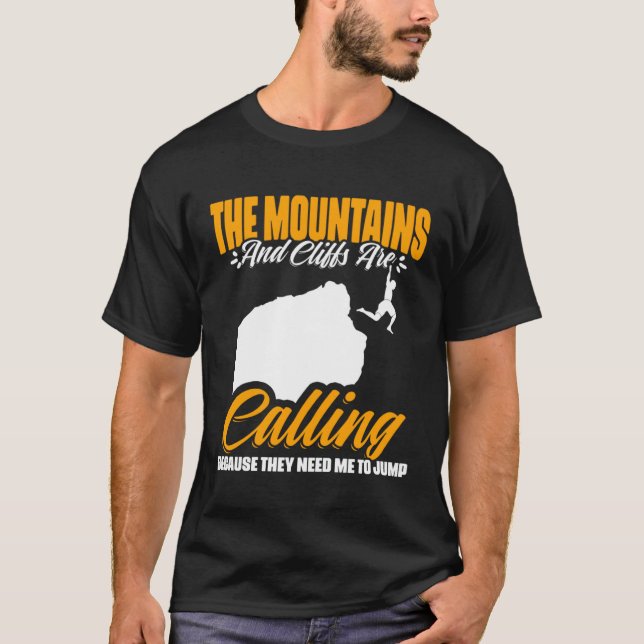 Camiseta Mountains Are Cliffs  Cliff Diving Extreme Cliff D (Frente)