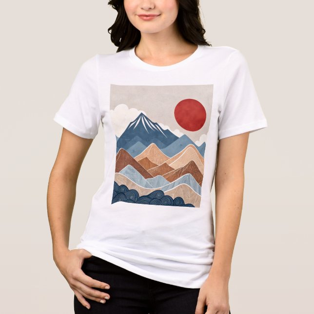 Camiseta Mountains Sunset Beauty (Frente)