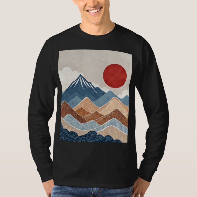 Camiseta Mountains Sunset Beauty (Frente)