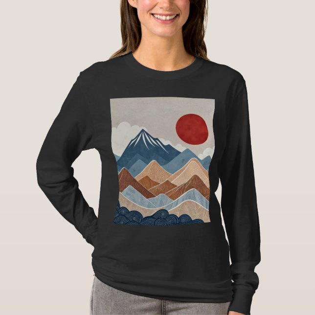 Camiseta Mountains Sunset Beauty (Frente)