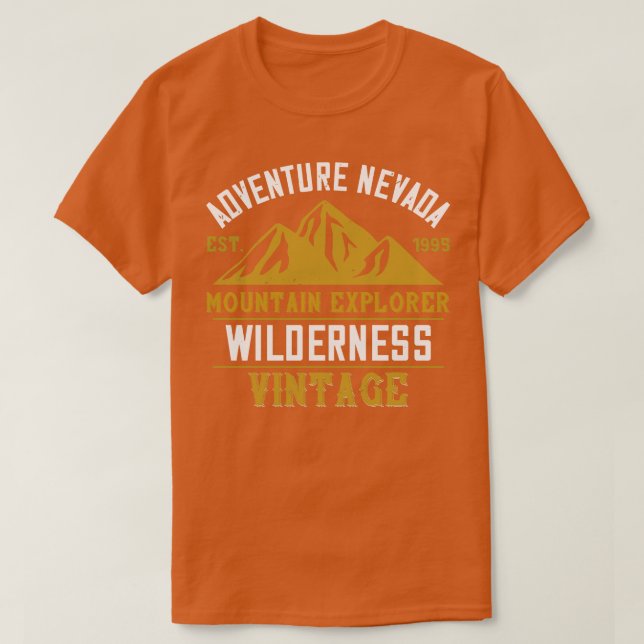 Camiseta Mounts Adventure Nevada Mountain (Frente do Design)