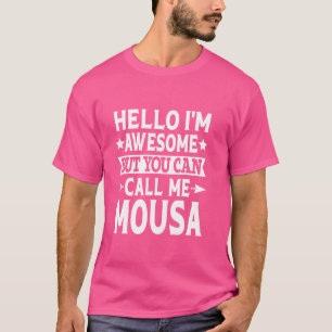 Camiseta Mousa Funny Primeiro Nome Olá Sou Incrível Chame-m