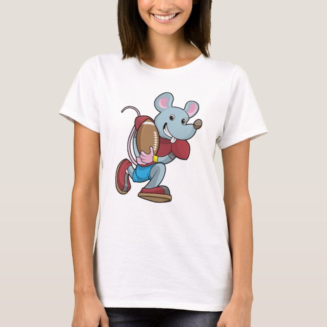 Camiseta Mouse com equipamento de futebol (Frente)