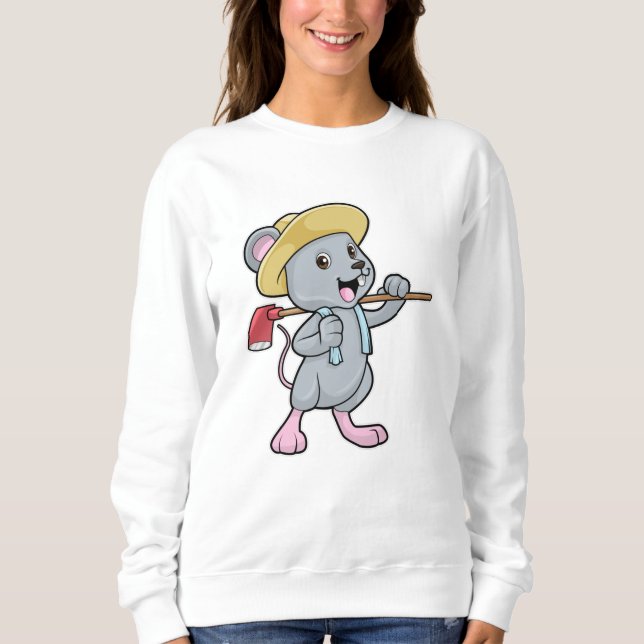 Camiseta Mouse como agricultor com Ax & Hat (Frente)